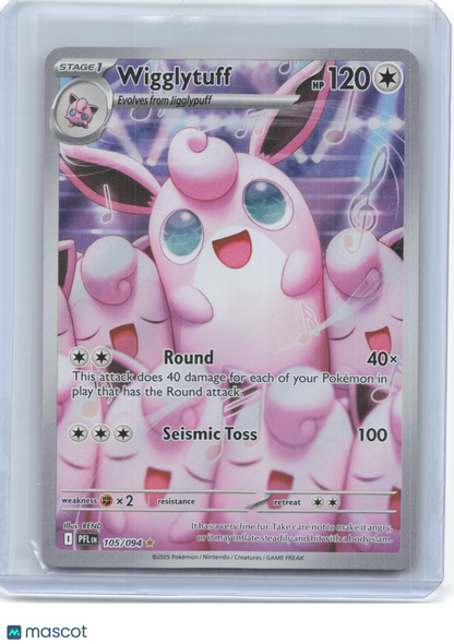 2025 Pokemon—Wigglytuff #105/94 Phantasmal Flames—Illustration Rare Foil