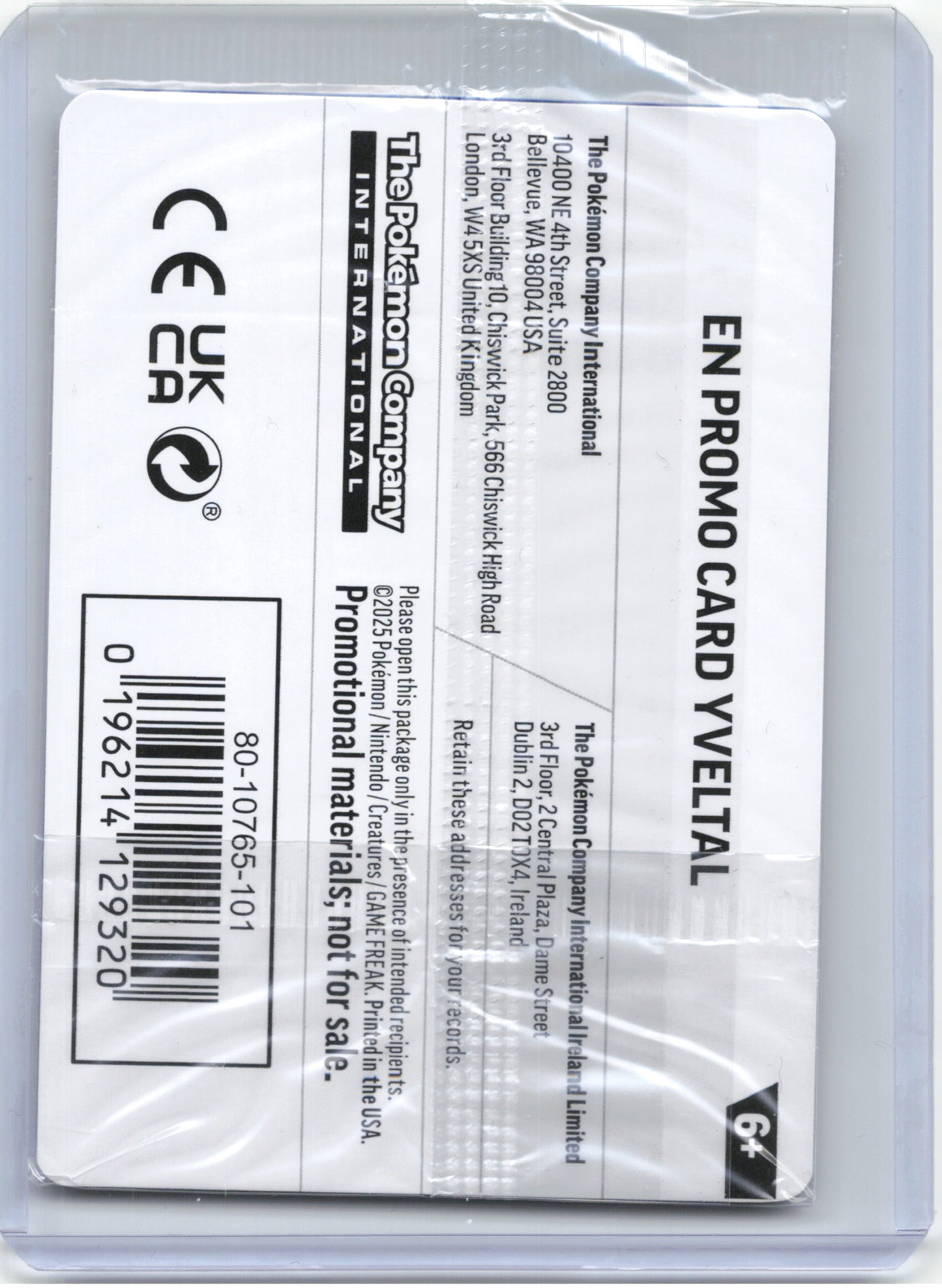 2025 Pokemon—Yveltal (Game Stop) #88/132 Mega Evolution—Rare Foil (Sealed)