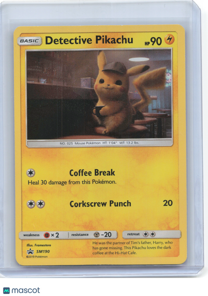 2019 Pokemon—Detective Pikachu #SM190 SM Promos—Black Star Promo Foil