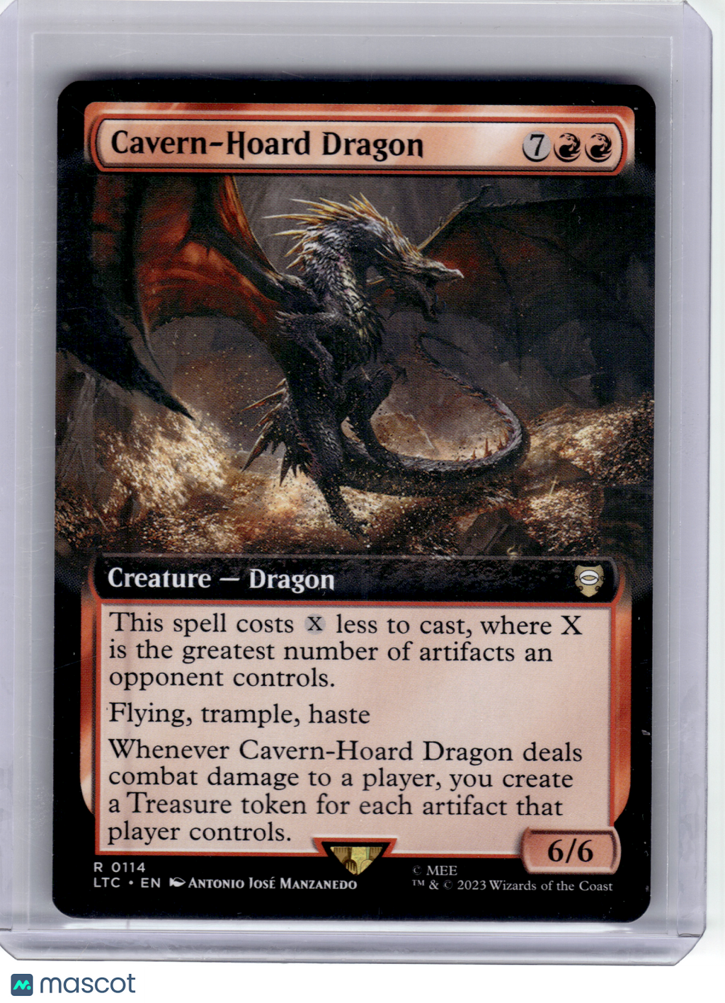 2023 Magic: The Gathering—Cavern-Hoard Dragon #114 LTC—R Non-Foil (Extended Art)
