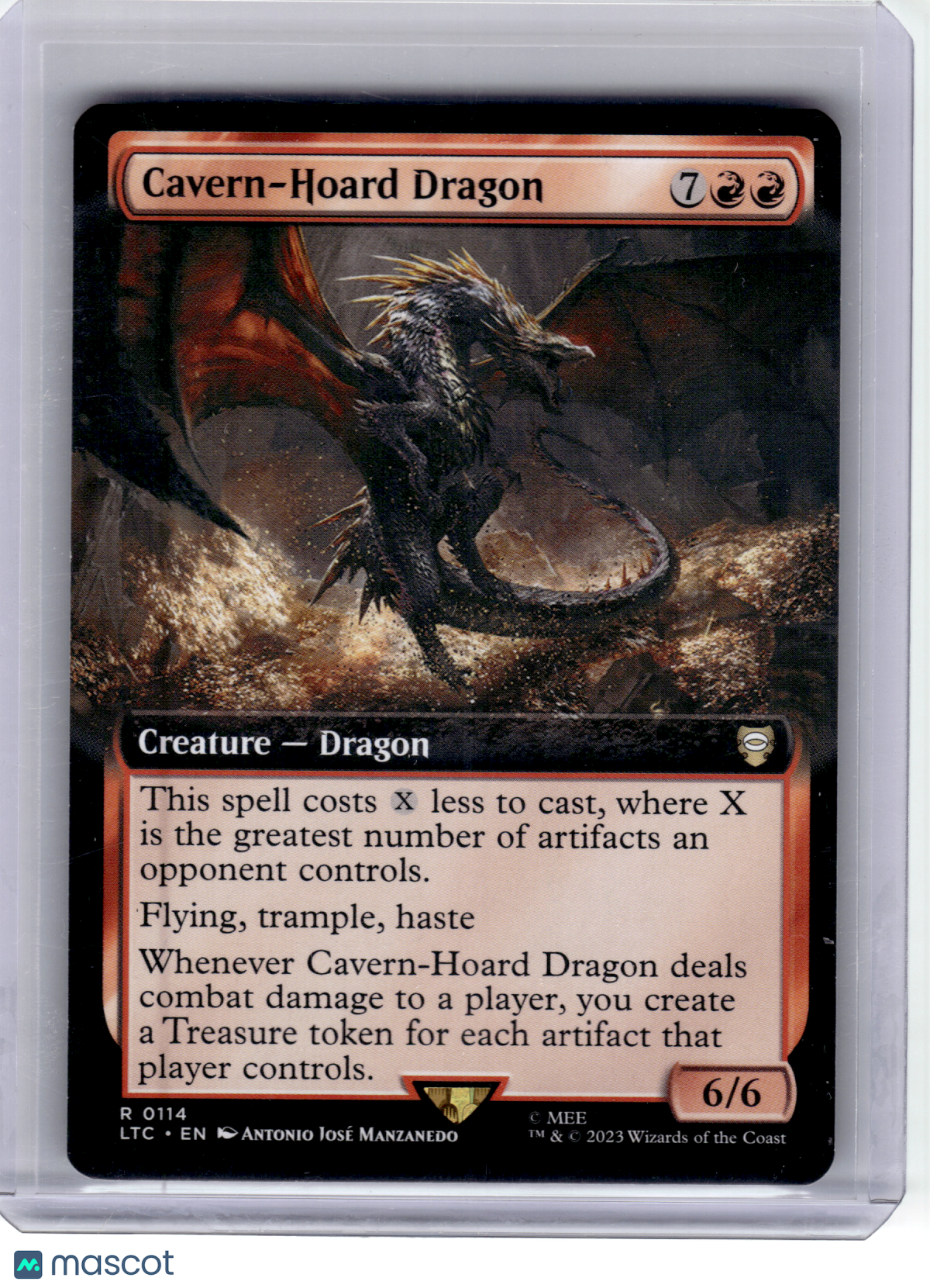 2023 Magic: The Gathering—Cavern-Hoard Dragon #114 LTC—R Non-Foil (Extended Art)