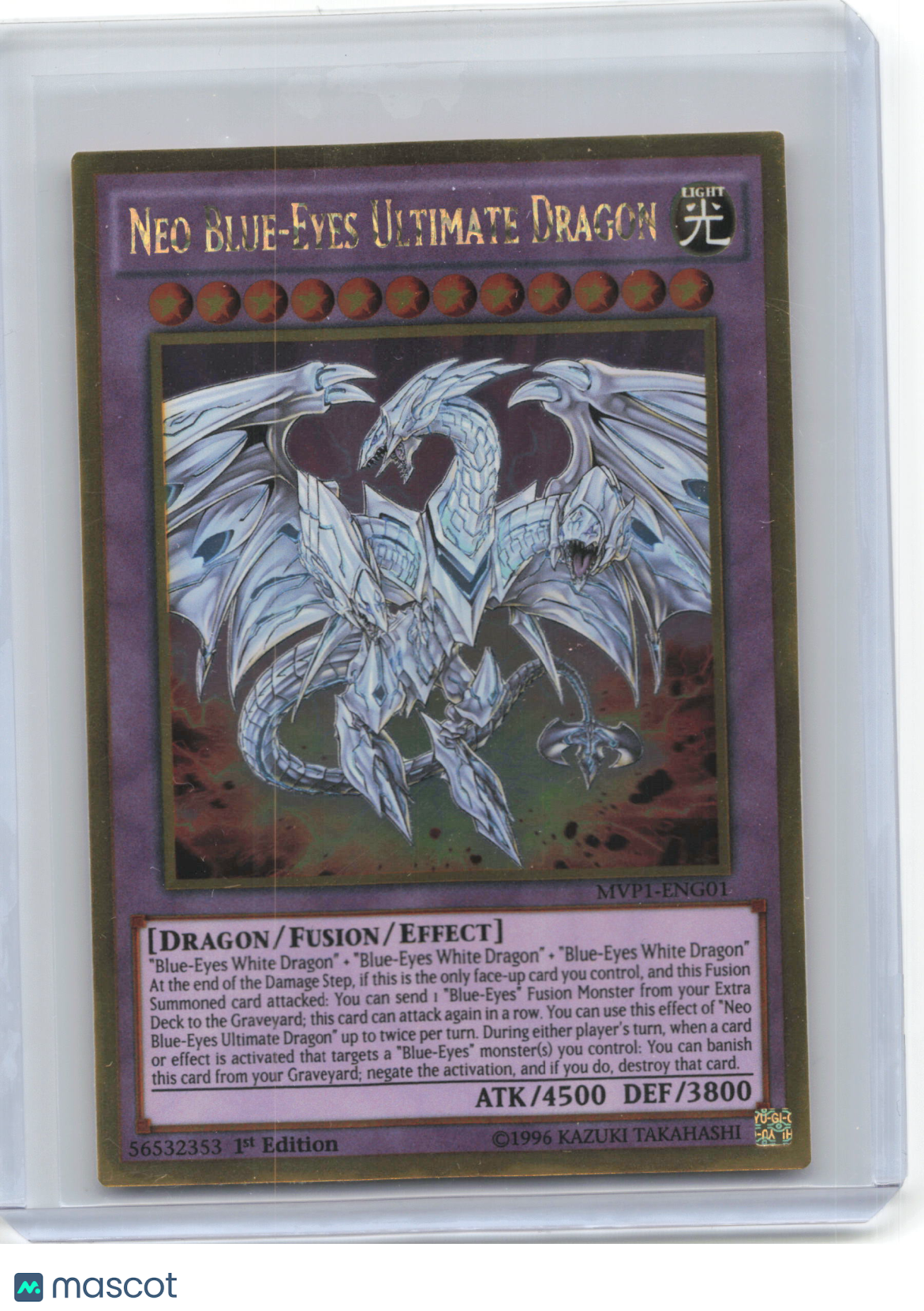 2016 YuGiOh!—Neo Blue-Eyes Ultimate Dragon #MVP1-ENG01 (MVP1-ENG)—Gold Rare Foil
