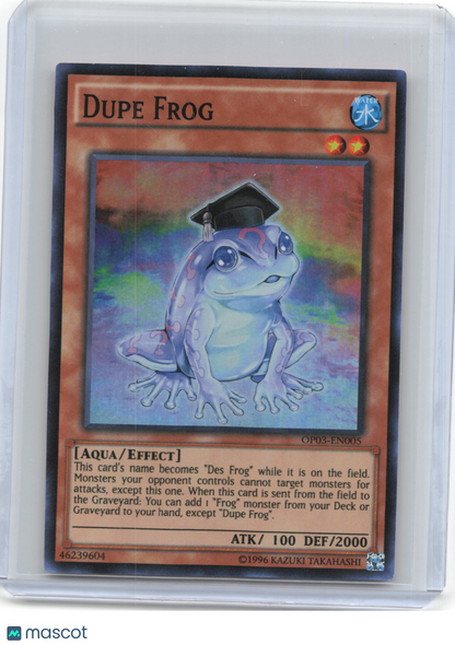 2016 Yu-Gi-Oh! TCG—Dupe Frog #OP03-EN005 2OTS Tournament Pack 3—Super Rare Foil