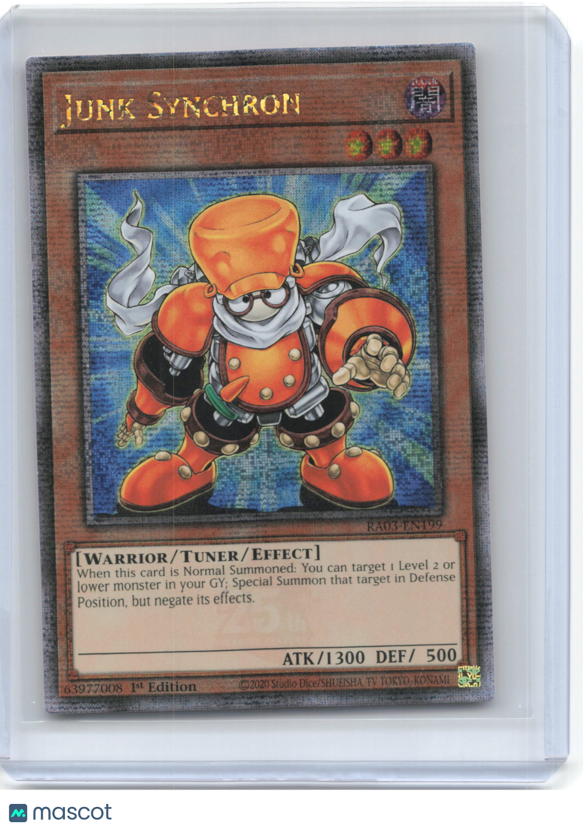 2020 Yu-Gi-Oh!—Junk Synchron #RA03-EN199 (RA03)—Quarter Century Secret Rare Foil