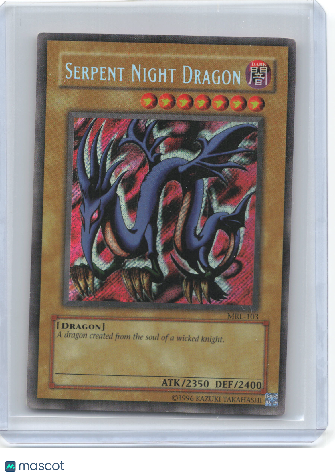 2002 YuGiOh! TCG—Serpent Night Dragon #MRL-103 Magic Ruler—Secret Rare Foil (MP)