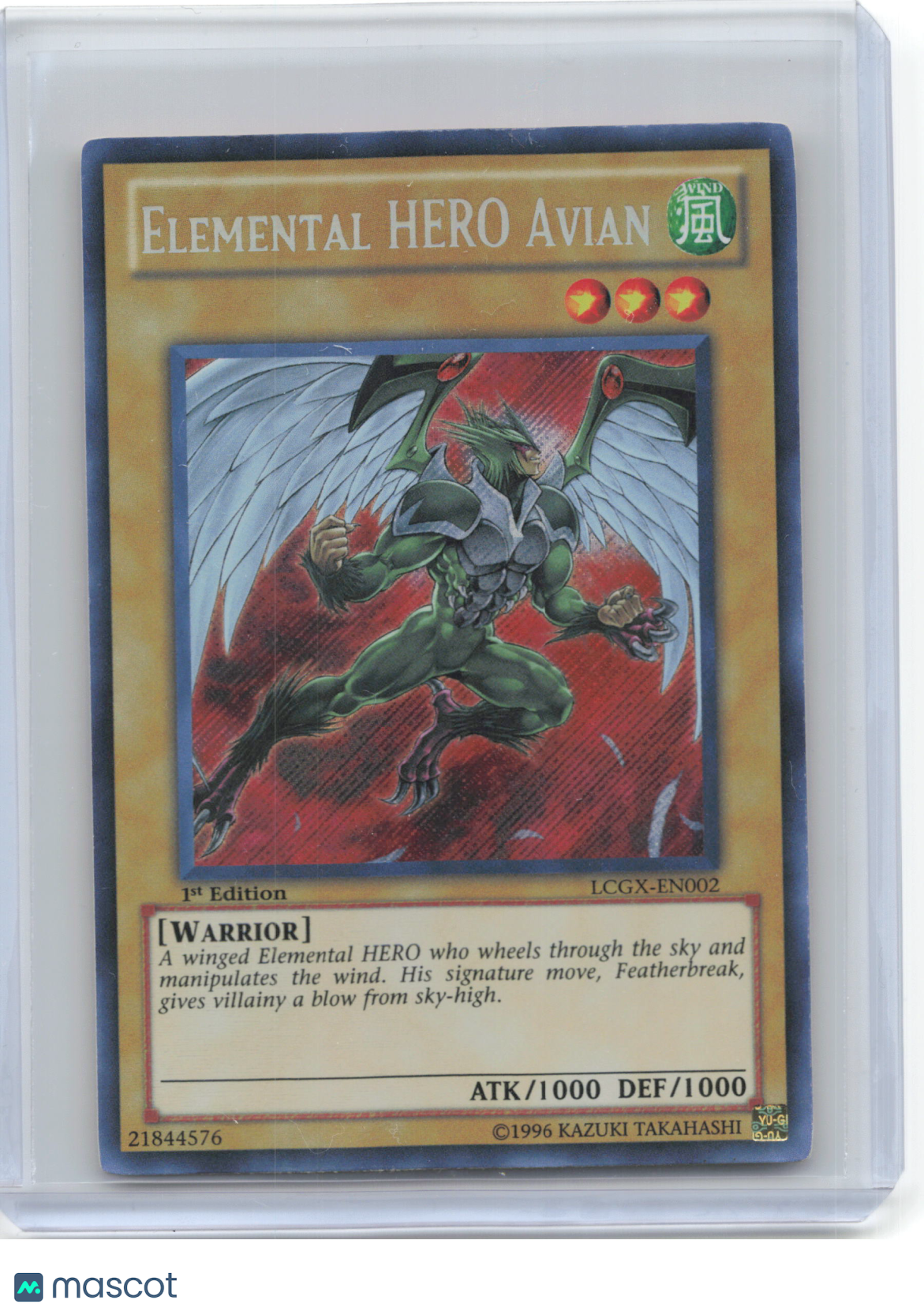 2011 YuGiOh!—Elemental HERO Avian #LCGX-EN002 Legendary Collection 2—SR Foil(MP)