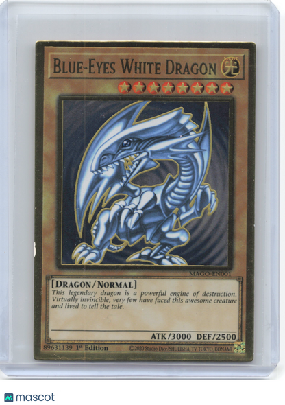 2020 Yu-Gi-Oh!—Blue-Eyes White Dragon #MAGO-EN001 (MAGO)—PGR Foil (HP)