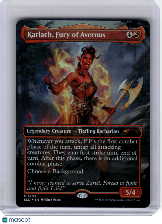 2024 Magic: The Gathering—Karlach, Fury of Avernus #1802 SLD—M Foil (Borderless)
