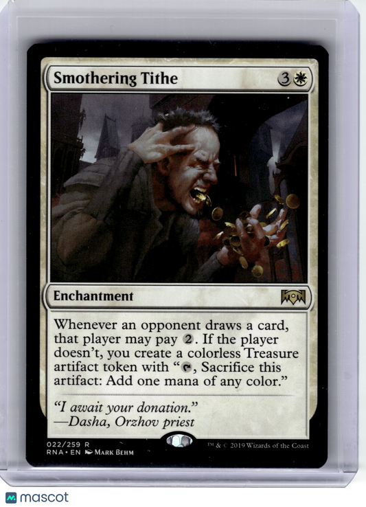 2019 Magic: The Gathering—Smothering Tithe #22 Ravnica Allegiance—Rare Non-Foil