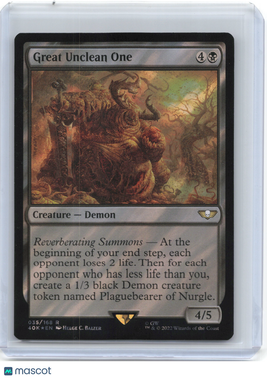 2022 Magic: The Gathering—Great Unclean One #35 (40K)—Rare Foil
