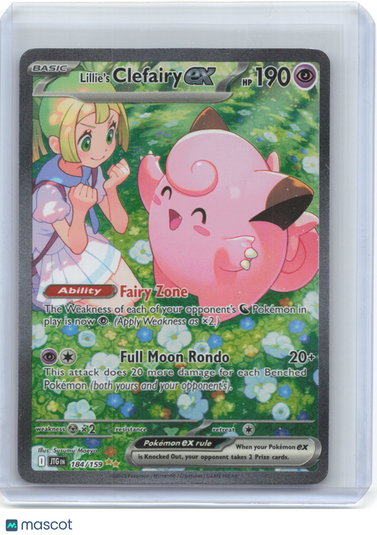 2025 Pokemon—Lillie's Clefairy ex #184/159 Journey Together—SIR Holo