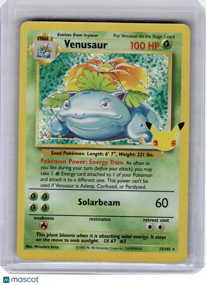 2021 Pokemon—Venusaur #15 Celebrations: Classic Collection—Rare Holo
