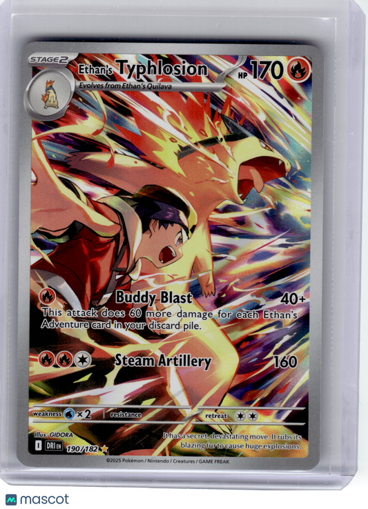 2025 Pokemon—Ethan's Typhlosion #190 Destined Rivals—Illustration Rare Holo