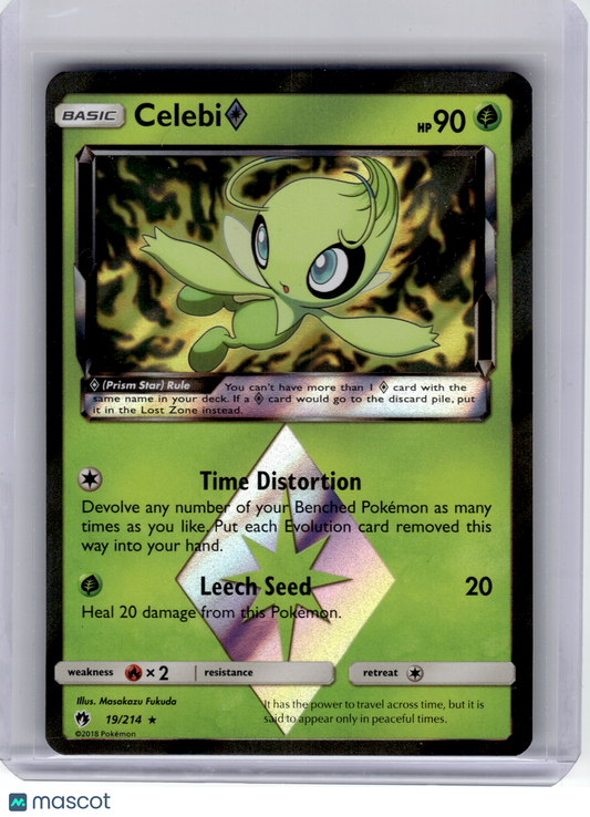 2018 Pokemon—Celebi #19 Lost Thunder—Rare Holo
