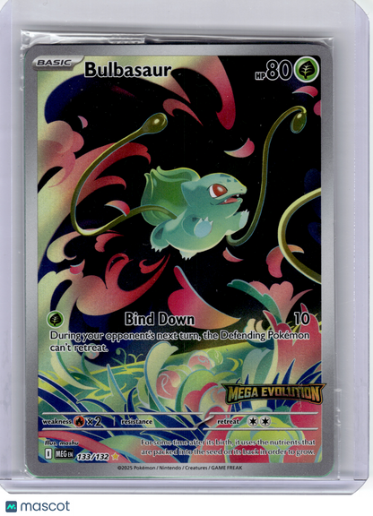 2025 Pokemon—Bulbasaur #133 Mega Evolution—IR Holo (Stamped) (Sealed)