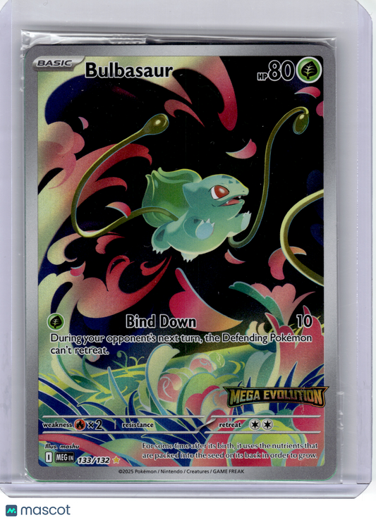 2025 Pokemon—Bulbasaur #133 Mega Evolution—IR Holo (Stamped) (Sealed)