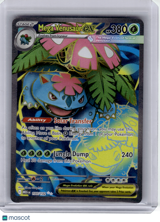 2025 Pokemon—Mega Venusaur EX #155 Mega Evolution—Ultra Rare Holo