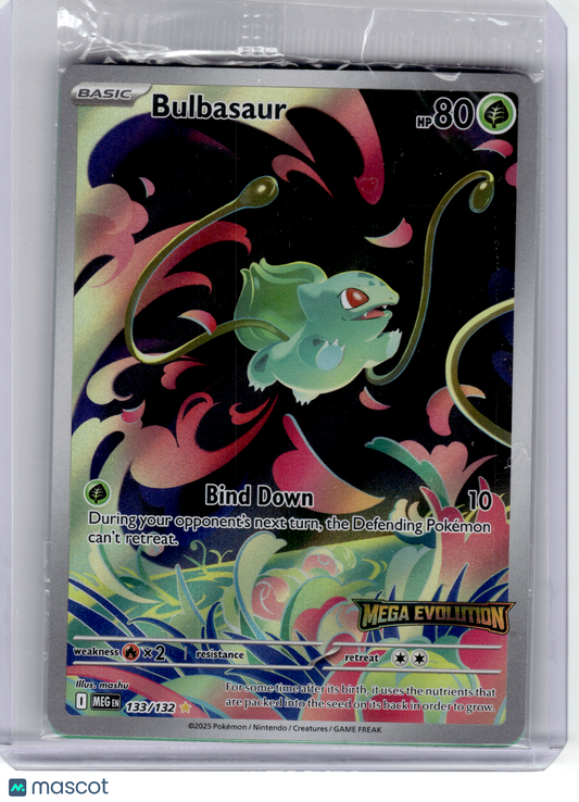 2025 Pokemon—Bulbasaur #133 Mega Evolution—IR Holo (Stamped) (Sealed)