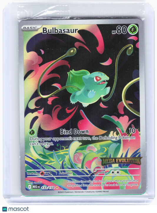 2025 Pokemon—Bulbasaur (Stamped) #133/132 (MCAP)—Illustration Rare Foil [Sealed]