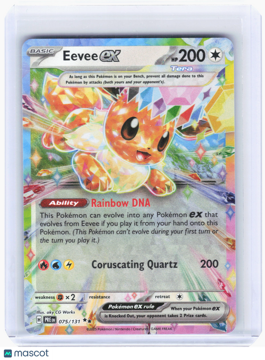 2025 Pokemon—Eevee ex #075/131 Prismatic Evolutions—Double Rare Holo