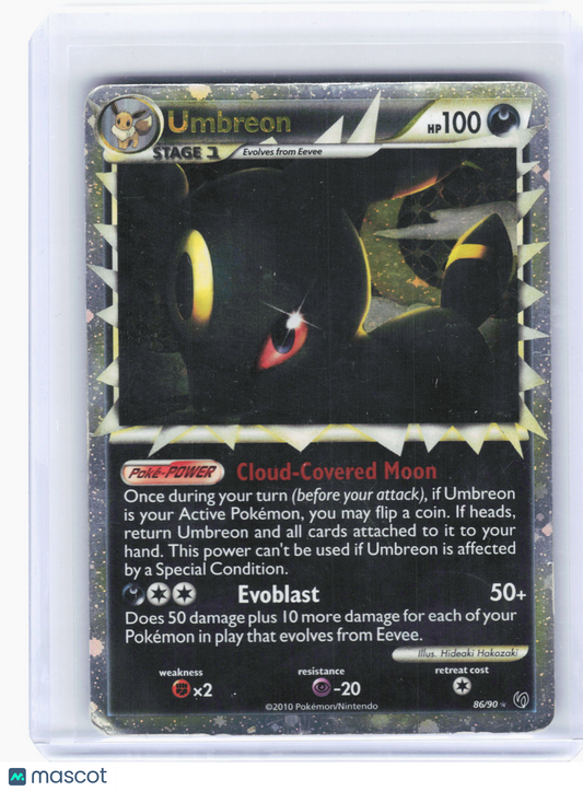 2010 Pokemon—Umbreon (Prime) #86/90 Undaunted—Ultra Rare Holo [Damaged]