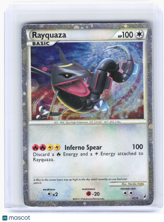 2011 Pokemon—Rayquaza (Shiny) #SL10 Call of Legends—Shiny Holo Rare [Damaged]