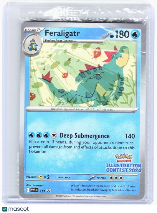 2025 Pokemon—Feraligatr, Pikachu, Toxtricity ex #213-215 SV Promos—[Sealed]