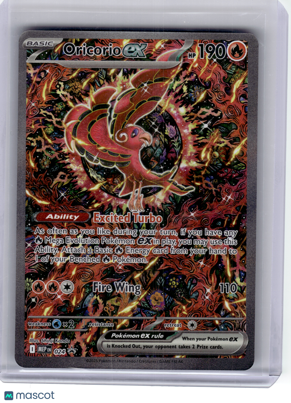 2025 Pokemon—Oricorio EX #024 Mega Evolution—Black Star Promo Holo