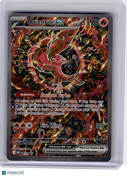 2025 Pokemon—Oricorio EX #024 Mega Evolution—Black Star Promo Holo