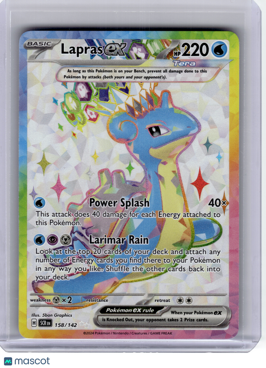 2024 Pokemon—Lapras EX #158 Stellar Crown—Ultra Rare Holo