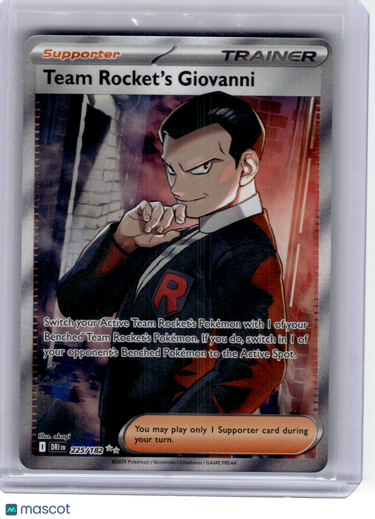 2025 Pokemon—Team Rocket's Giovanni #225 Destined Rivals—Ultra Rare Holo