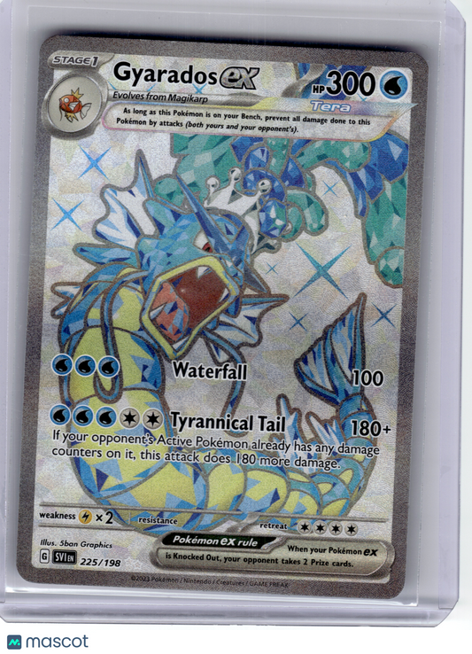 2023 Pokemon—Gyarados EX #225 Scarlet & Violet—Ultra Rare Holo