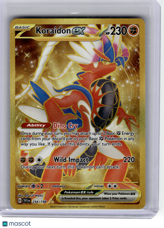 2023 Pokemon—Koraidon EX #254 Scarlet & Violet—Hyper Rare Holo