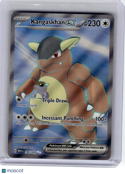 2023 —Kangaskhan EX #190 Pokemon 151—Ultra Rare Holo