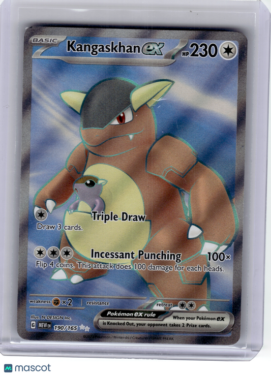 2023 —Kangaskhan EX #190 Pokemon 151—Ultra Rare Holo