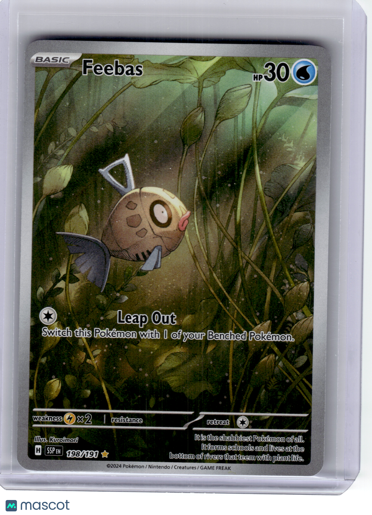 2024 Pokemon—Feebas #198 Surging Sparks—Illustration Rare Holo
