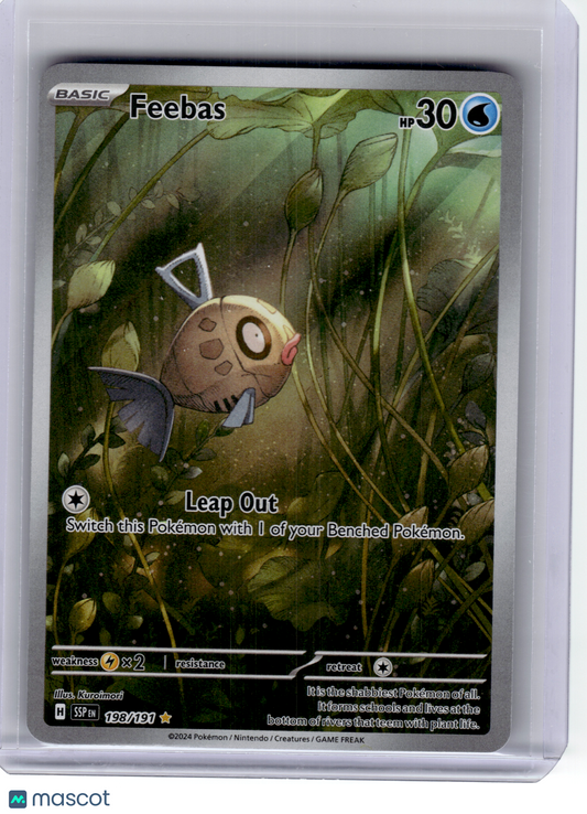 2024 Pokemon—Feebas #198 Surging Sparks—Illustration Rare Holo