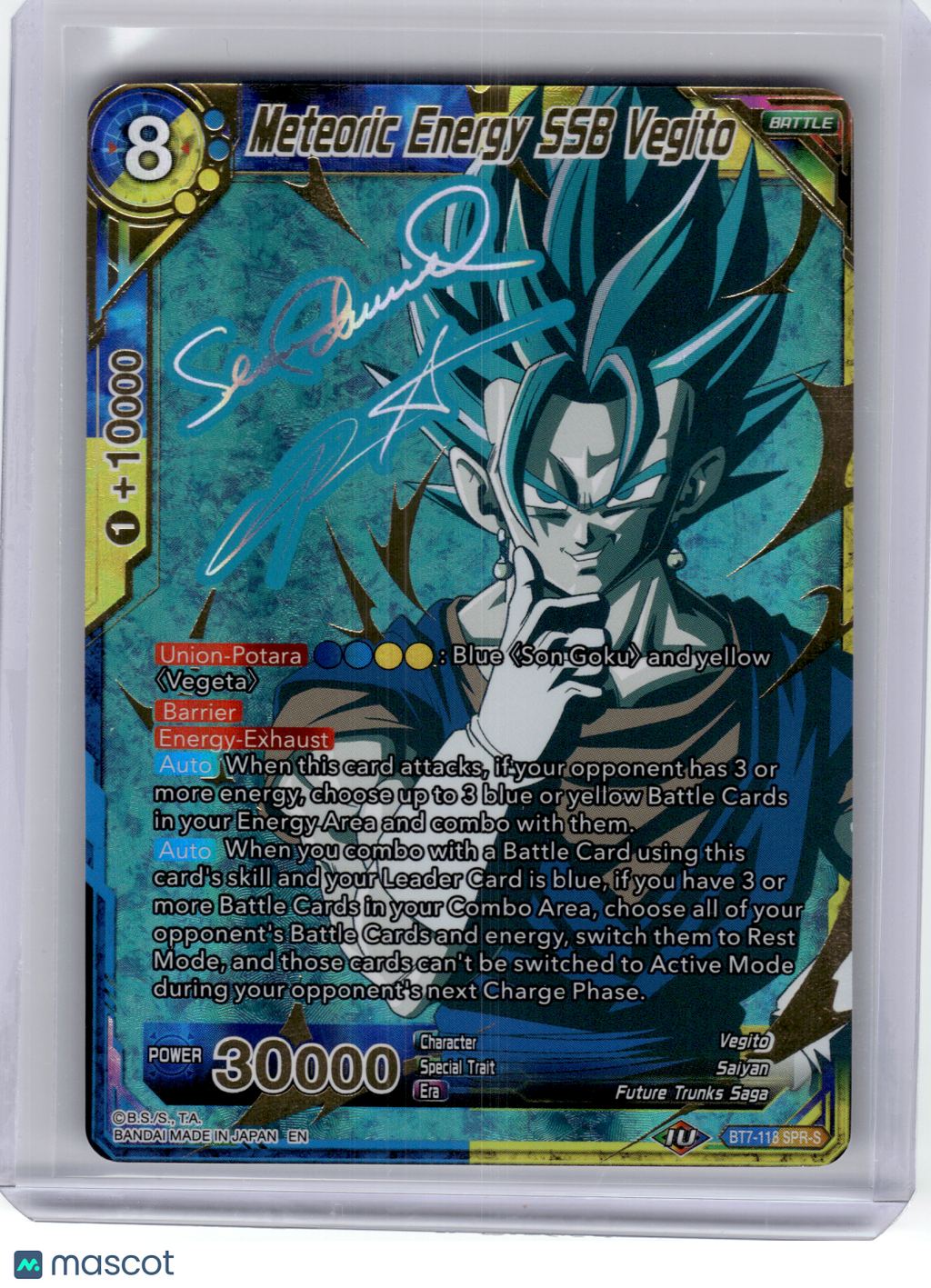 2019 Vegito #BT7-118 Assault of the Saiyans—Super Rare Signature Foil [LP]