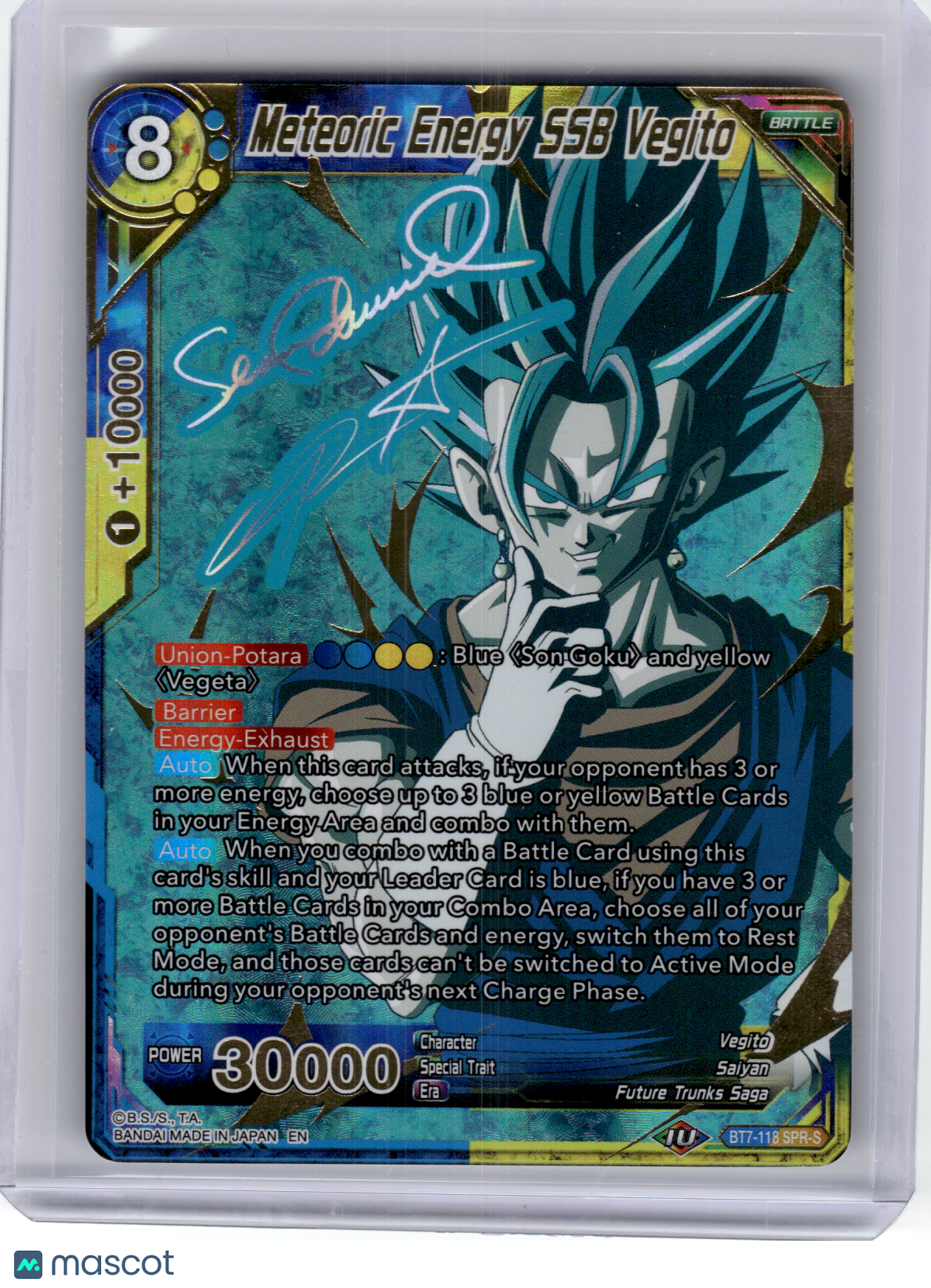 2019 Vegito #BT7-118 Assault of the Saiyans—Super Rare Signature Foil [LP]