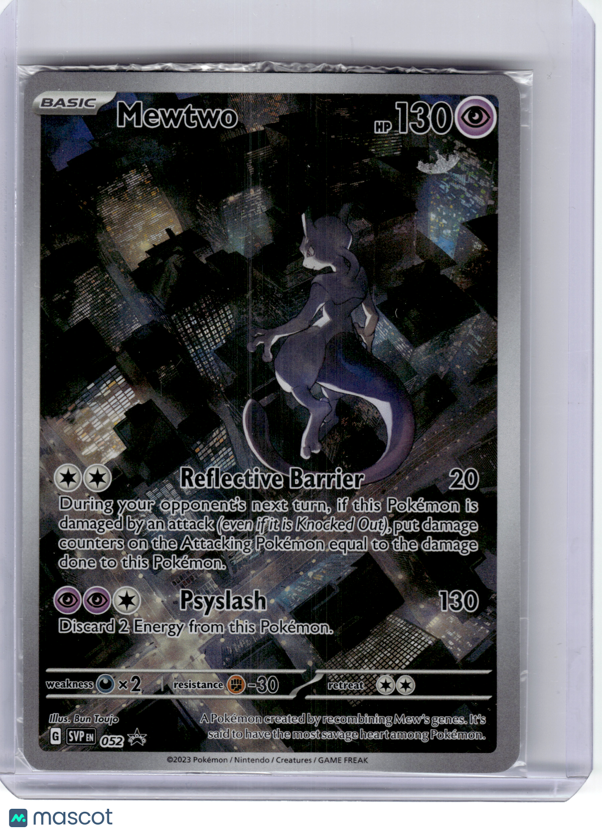 2023 Pokemon—Mewtwo #052 Scarlet & Violet 151—Black Star Promo Holo [Sealed]