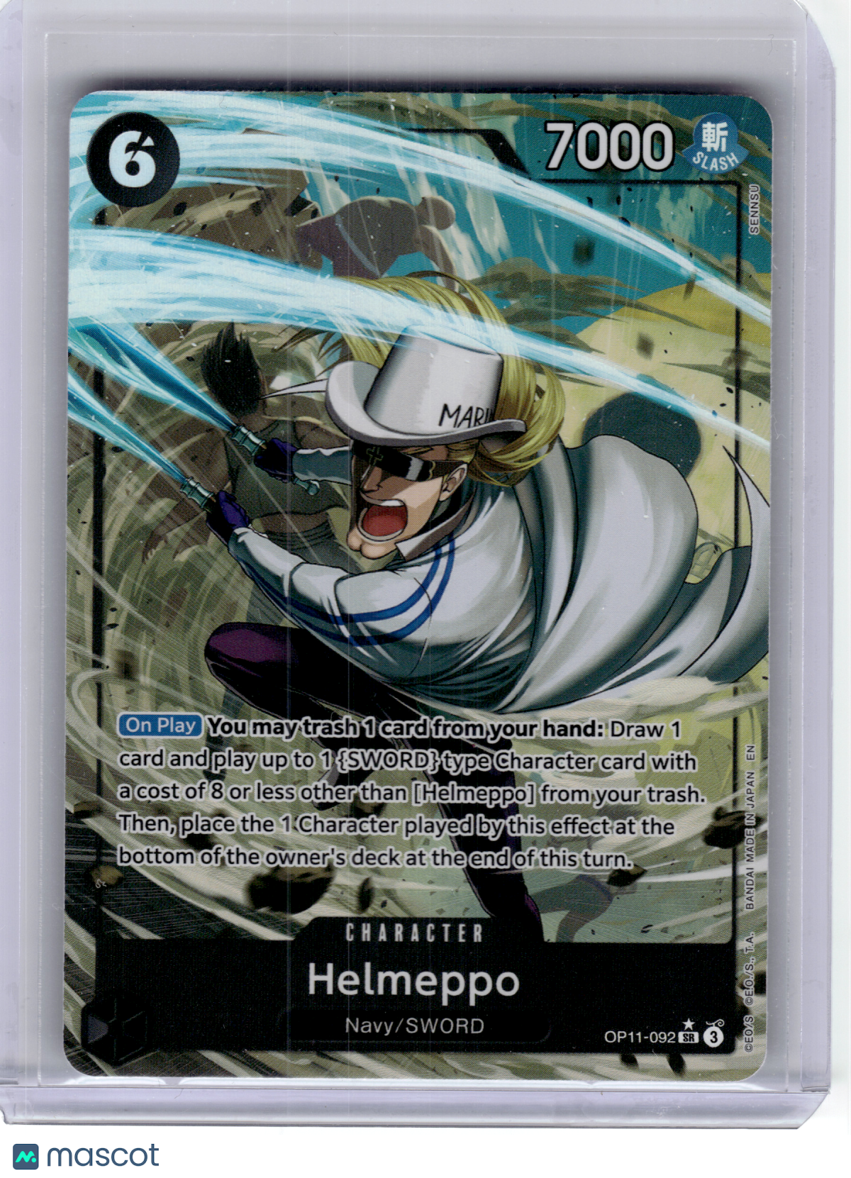 2025 One Piece—Helmeppo #OP11-092 A Fist of Divine Speed— Foil [Alt Art]