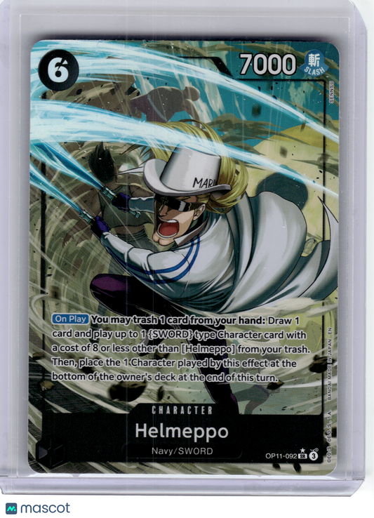 2025 One Piece—Helmeppo #OP11-092 A Fist of Divine Speed— Foil [Alt Art]