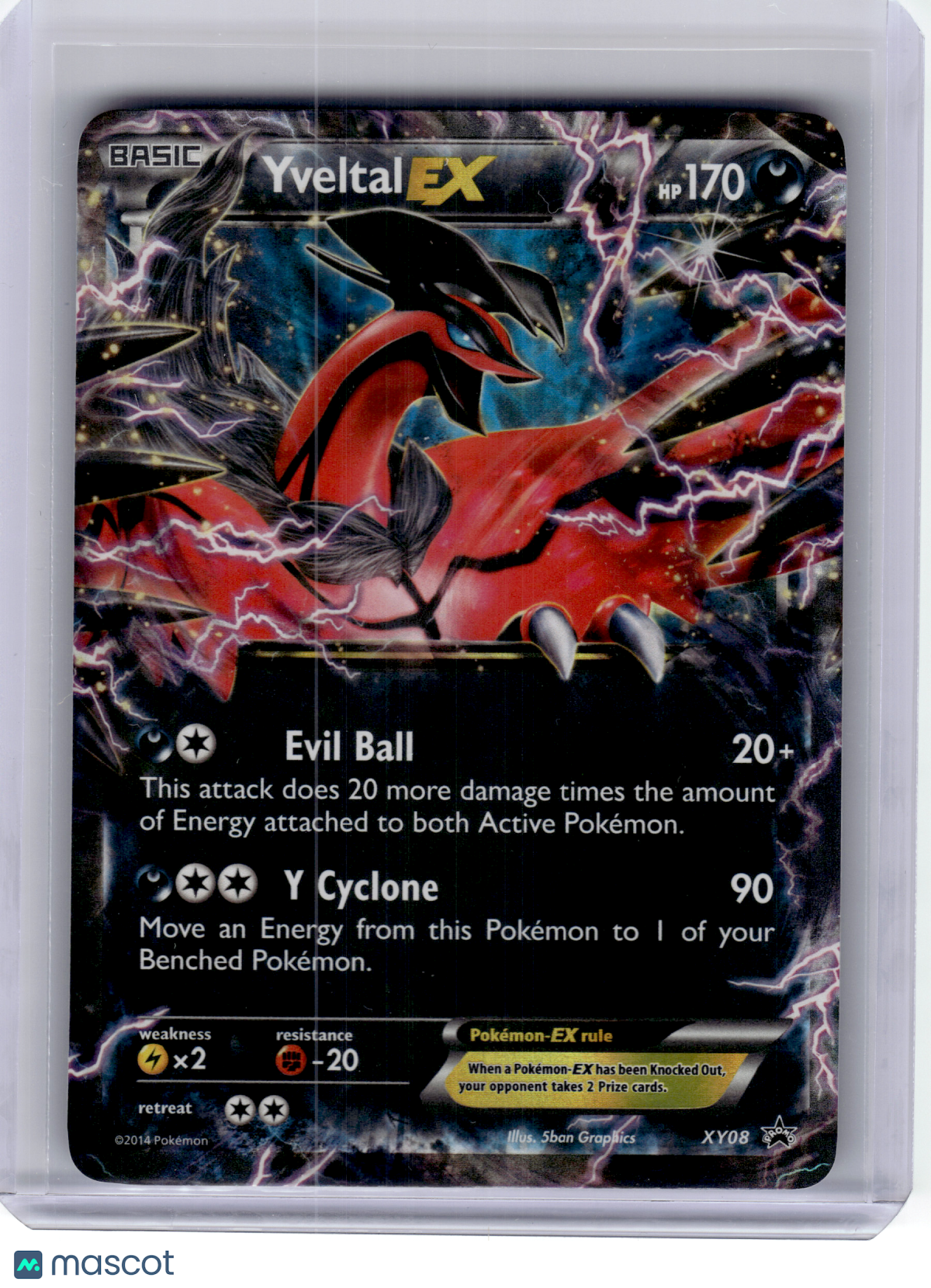 2014 Pokemon—Yveltal EX #XY08 XY—Black Star Promo Holo [Lightly Played]