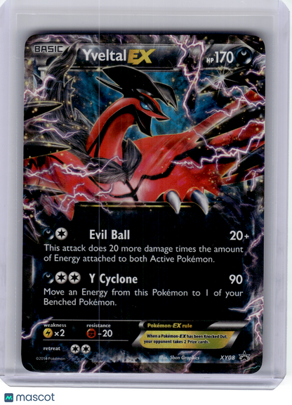 2014 Pokemon—Yveltal EX #XY08 XY—Black Star Promo Holo [Lightly Played]