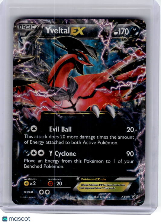2014 Pokemon—Yveltal EX #XY08 XY—Black Star Promo Holo [Lightly Played]