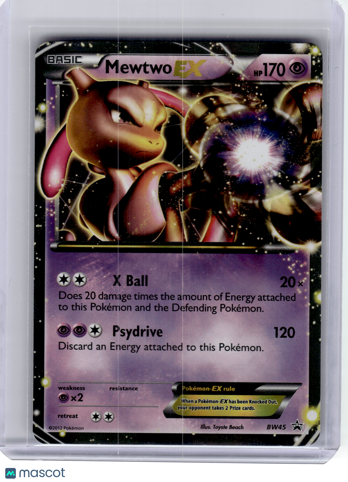 2012 Pokemon—Mewtwo EX #BW45 Black & White—Black Star Promo [Moderately Played]