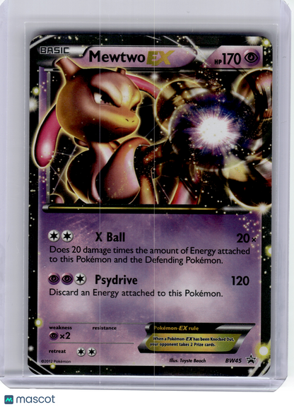 2012 Pokemon—Mewtwo EX #BW45 Black & White—Black Star Promo [Moderately Played]