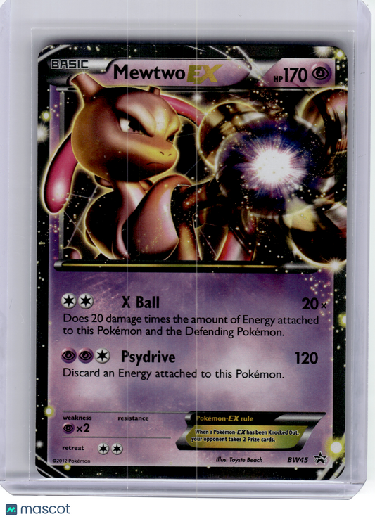 2012 Pokemon—Mewtwo EX #BW45 Black & White—Black Star Promo [Moderately Played]