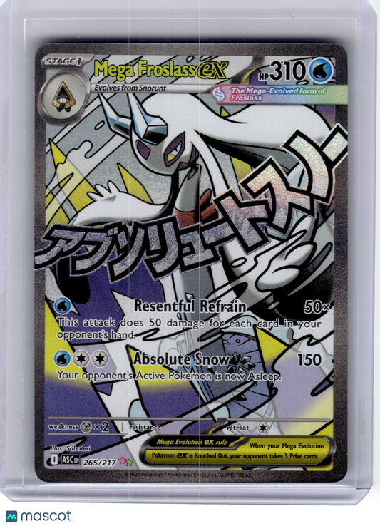 2026 Pokemon—Mega Froslass EX #265 Ascended Heroes—Mega Attack Rare Holo