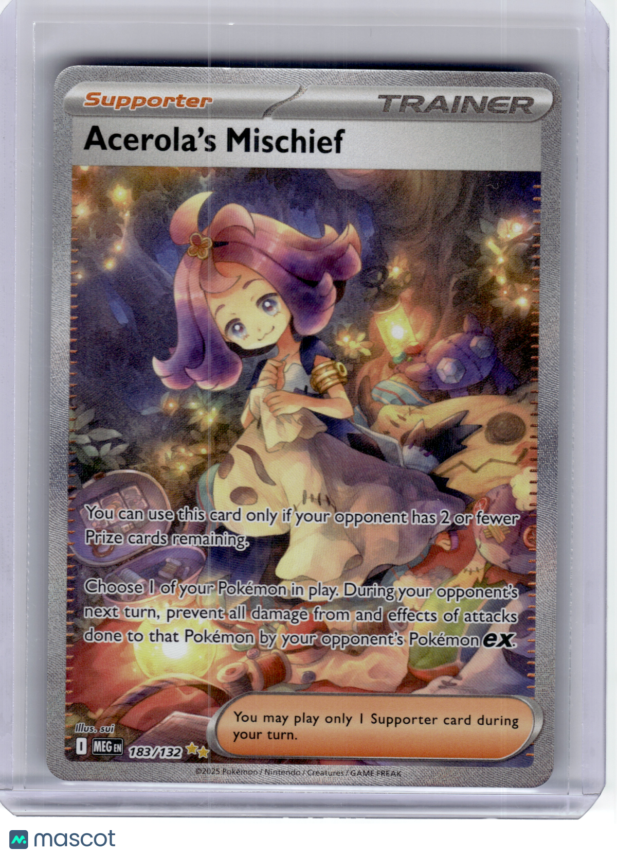 2025 Pokemon—Acerola's Mischief #183 Mega Evolution—Special Illustration Rare